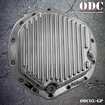 Polished Grooved Chrysler 12 Bolt 9.25 Rear Differential Cover